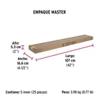 Guardapolvo fijo de 100 cm, dorado, HERMEX 7