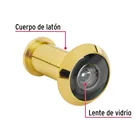 Mirilla de seguridad, 180°, lente de vidrio, latonado 2