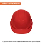 Casco de seguridad ventilado, ajuste de matraca, rojo 1