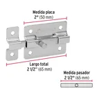 Pasador de barra plana 2' acabado cromo, HERMEX 3