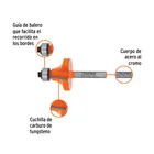 Broca para router, redondeado, 1-1/4' con balero, TRUPER 2