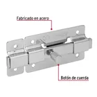 Pasador de barra plana 3' acabado cromo, HERMEX 2