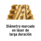Broca escalonada titanio 9 escalones 1/4' a 3/4', EXPERT 2