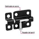 Pasador de barril 2' de acero acabado negro, HERMEX 3