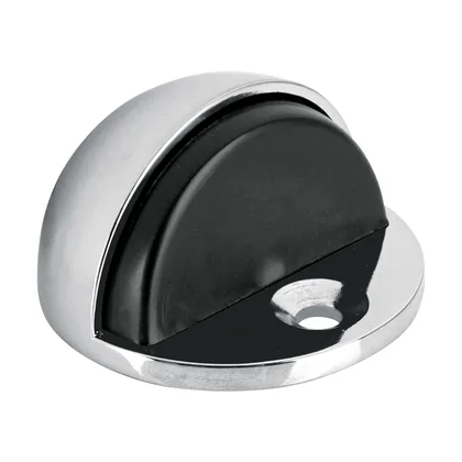 Tope tipo media luna para puerta, cromo, HERMEX