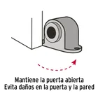Tope para puerta magnético, acabado cromo, HERMEX 4