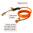 Soplete de acero, con manguera de 2 m, rosca 1/2', TRUPER 2