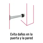 Tope recto para puerta, acabado cromo, HERMEX 4