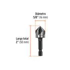 Avellanador HSS cambio rápido 5/8', TRUPER 3