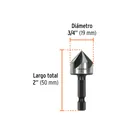 Avellanador HSS cambio rápido 3/4', TRUPER 3