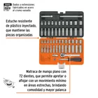 Juego de 54 herramientas cuadro 1/4' std y mm para mecánico 2