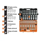 Juego de 83 herramientas cuadro 1/2' std y mm para mecánico 4