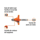 Broca para router, redondeado con moldura, 1-1/2' con balero 2