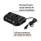 Cargador dual de baterías de ion litio 20V, TRUPER MAX 2