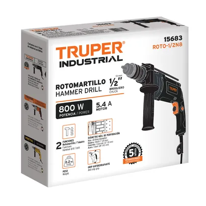 Caja de empaque de repuesto para ROTO-1/2N8, TRUPER