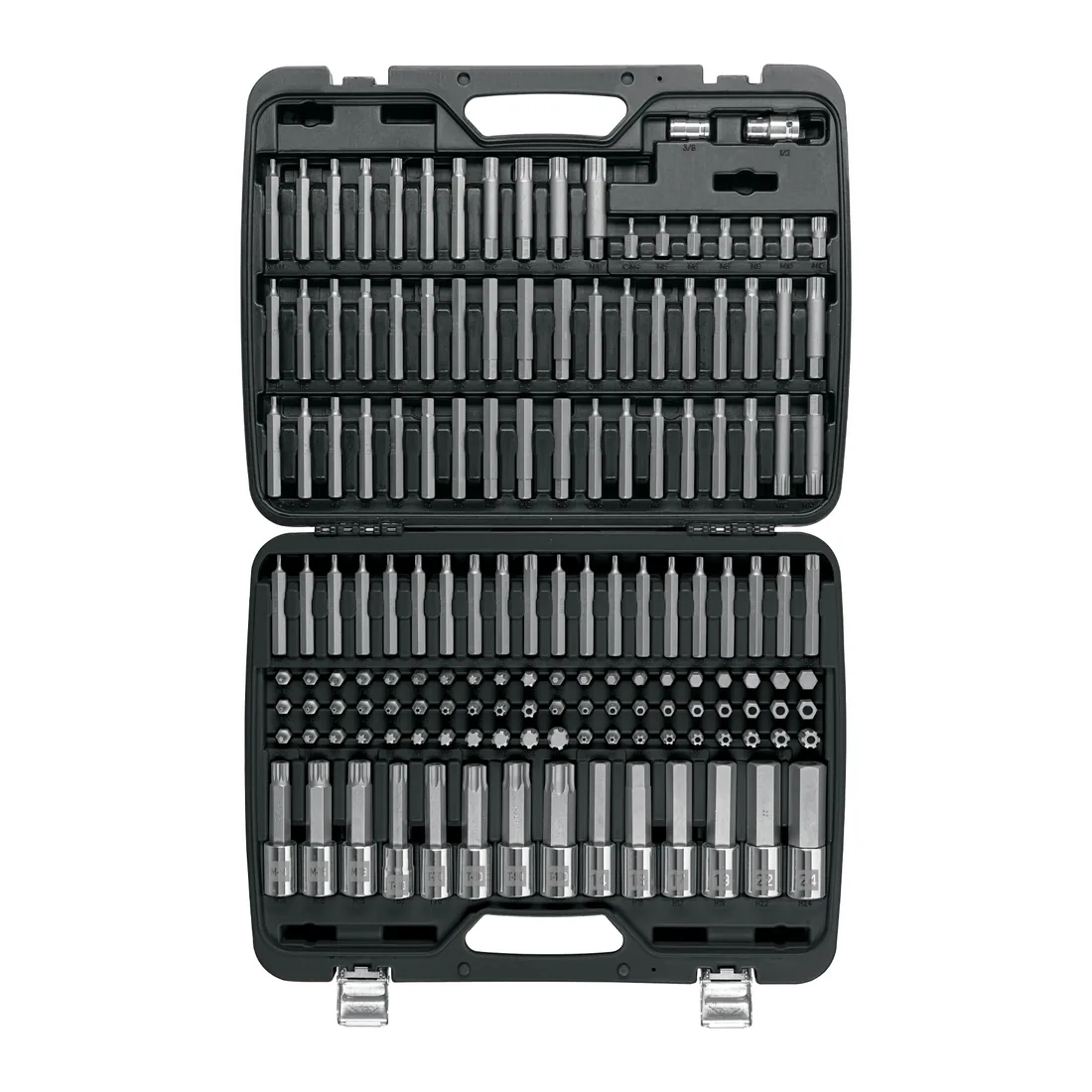 Juego de puntas y dados con punta para mecánica, 150 piezas