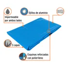 Lona de polietileno reforzada 4 x 4 m, azul, 180g/m2, TRUPER 2