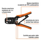 Pinza ponchadora, 3 módulos 4