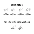 Pinza ponchadora, 3 módulos 5