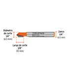 Broca para router, corte en 'V', 1/4', TRUPER 3