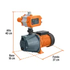 Bomba presurizadora jet hierro 1 HP con control, TRUPER 3