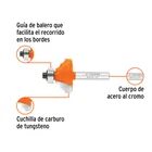Broca para router, moldura clásica, 1-1/8' con balero,Truper 2