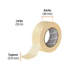 Cinta masking tape de 2' x 50 m, TRUPER 4