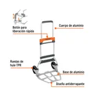 Diablo de carga, plegable de aluminio, 120 kg, TRUPER 2