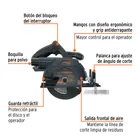 Sierra circular 6-1/2', 20V, s/accesorios, TRUPER MAX 2