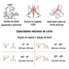 Sierra de inglete 12' telescópica compuesta de 2000W, TRUPER 5