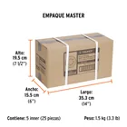 Paquete con 5 discos de lija 5' grano 220, 8 perforaciones 6