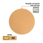 Paquete con 5 discos de lija 5' grano 150, ciegos, TRUPER 2
