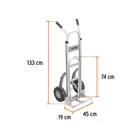 Diablo de carga de aluminio con base abatible 250 kg, TRUPER 3