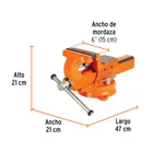 Tornillo de banco 6' industrial de hierro dúctil, EXPERT 3