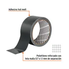 Cinta negra para ducto 10 m x 48 mm, espesor 0.19 mm, TRUPER 2