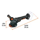 Esmeriladora 4-1/2' 20V, int. paleta, s/accesorios, MAX 3