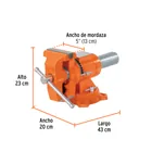 Tornillo de banco 5' multipropósito de hierro dúctil, TRUPER 3
