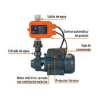 Bomba periférica 1/2HP, control auto, uso agrícola, TRUPER 2