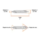 Broca para centrar con doble punta #6, TRUPER 2