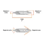 Broca para centrar con doble punta #8, TRUPER 2