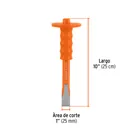 Cincel de corte frío 1 x 10' con grip, TRUPER 3