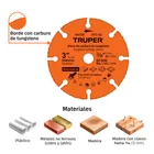 Disco 3' multimaterial de carburo de tungsteno, TRUPER 3