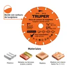Disco 7' multimaterial de carburo de tungsteno, TRUPER 3