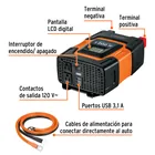 Inversor de corriente de 1200 W con puertos USB, TRUPER 3