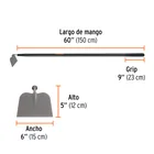 Azadón jardinero, mango fibra de vidrio de 60', TRUPER 3