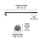 Azadón Lane No. 1 de 1.8 lb, mango de fibra 54', TRUPER 3