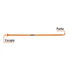 Barreta de punta de 1-1/4' x 175 cm, escoplo 80 mm, TRUPER 2