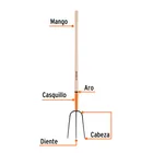 Bieldo para paja, 3 dientes, mango largo 48', TRUPER 2