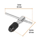 Maneral en T para machuelo 1/4', TRUPER 3