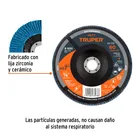 Disco laminado 7', grano 60 centro 7/8', fibra, TRUPER 2